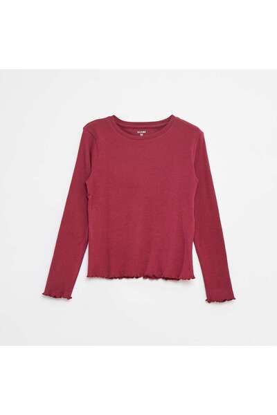 KIABI Ribbed knit T-shirt RED
