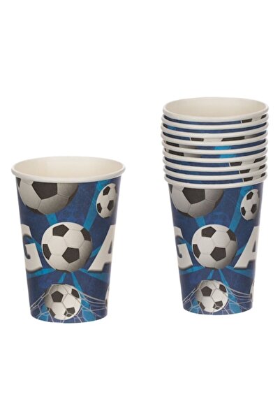SHOPIENS Set 10 cardboard cups for children's party Little Footballer Shopiens®, with football design, 270 m