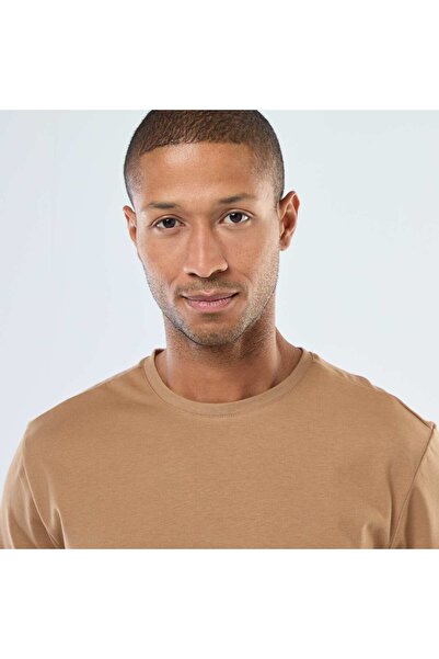 KIABI Round-neck cotton T-shirt BEIGE