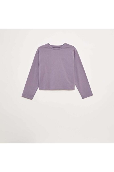 KIABI Long-sleeved jersey T-shirt PURPLE