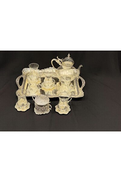 MASA Set of 6 cups with 6 cups saucers, a tray, and a glass cooler
