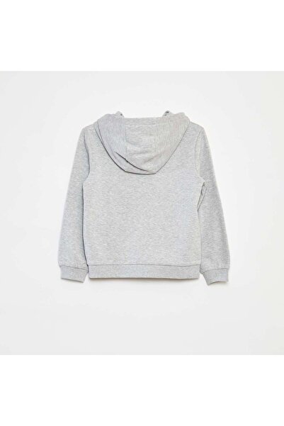 KIABI Plain zip-up hooded sweatshirt GREY