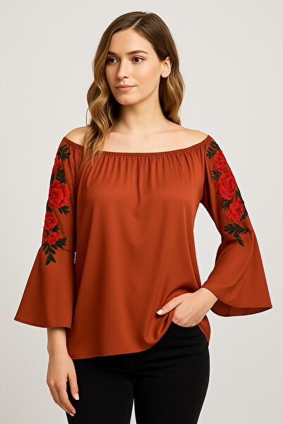 Welike Bluza dama casual cu broderie Anna