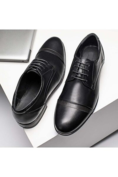 Modlet.ro Men's black elegant leather shoes MOD11904