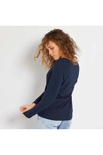 KIABI V-neck T-shirt blue