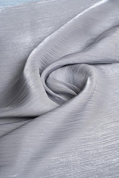 Kumaş Deposu Rochie de seara de culoare gri Deren din tul din material tip stofă