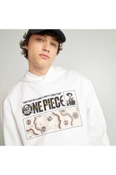 KIABI سويت شيرت ون بيس أبيض