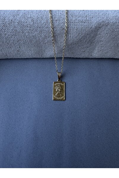 M Miel Elizabeth Kadın Plaka Kolye