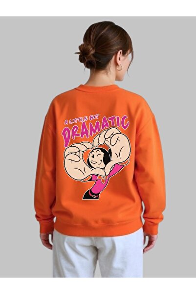 ArtYus سويت شيرت بياقة دائرية مطبوعة بتصميم دراماتيك سافيناز للجنسين بأكمام ط...