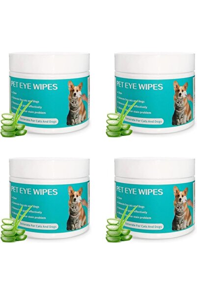 Golden cat مناديل معقمة لتنظيف عيون الحيوانات الأليفة وإزالة بقع الدموع - ٤٠٠ منديل (١٠٠ منديل × ٤ علب)
