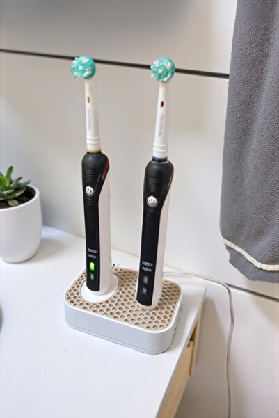 tredblock Şarjlı ve Pilli Diş Fırçası Tutucu - Banyo Düzenleyici - Diş Fırças...