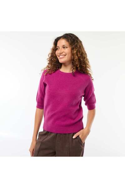 KIABI Knitted sweater with mid-length sleeves PURPLE