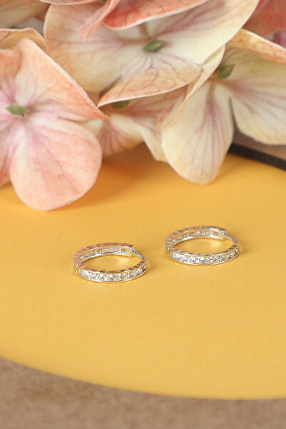 HECHAM GÜMÜŞ Gümüş Halka Küpe 925 Ayar