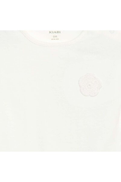 KIABI Jersey T-shirt with press-stud opening on the shoulder WHITE