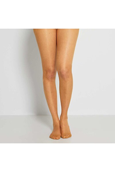 KIABI Pack of 2 pairs of 8D voile tights BEIGE