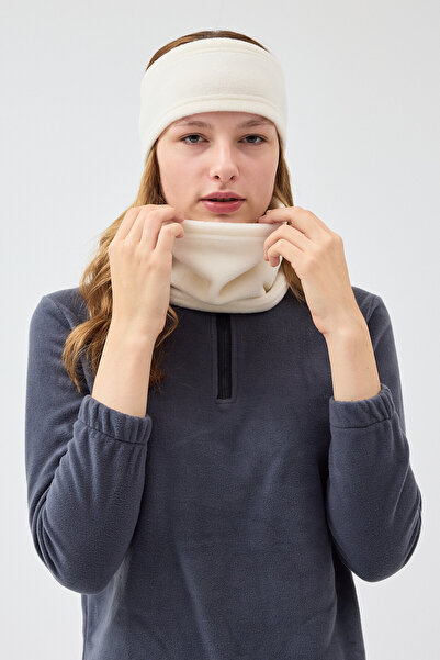 Butikgiz 100% мікрополярний еластичний багатофункціональний шарф + пов'язка на голову Жіночий зимовий комплект