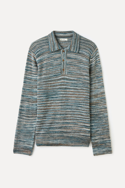 Mudo ÇİZGİLİ POLO YAKA KAZAK