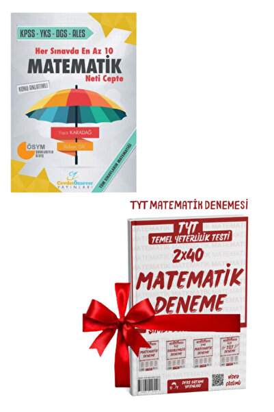 Cevdet Özsever Yayınları Her Sınavda En Az 10 Matematik Neti Cepte Konu Anlatımlı ve 2x40 Deneme Hediyeli
