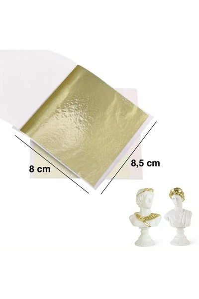 AEÇTASARIM Şampanya Gümüşü Yaprak Varak (10 adet) Epoksi Reçine (8x8,5cm)