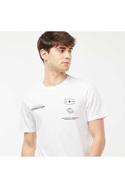 KIABI Printed slogan T-shirt WHITE