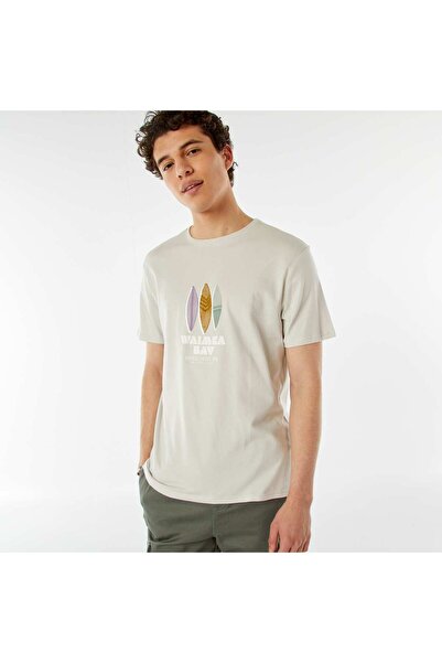 KIABI Printed slogan T-shirt GREY