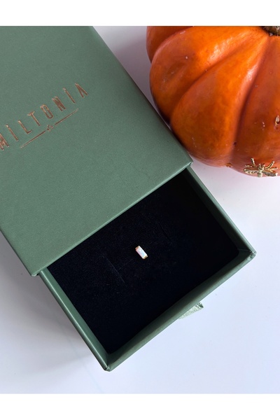 Miltonia Opal Taşlı Dikdörtgen 925s Gümüş Tragus