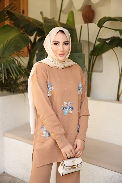 HMZ tesettür çiçek incili takım