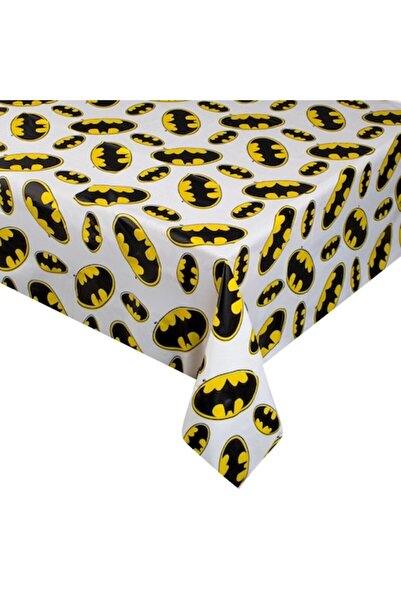 SHOPIENS Față de masă din plastic pentru petrecere de copii Batman alb galben...