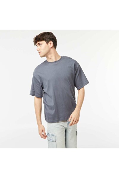 KIABI Oversized T-shirt with label at the hem GREY