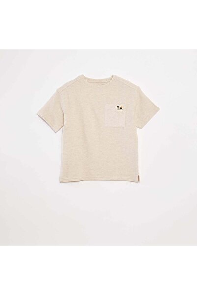 KIABI Ottoman knit T-shirt BEIGE
