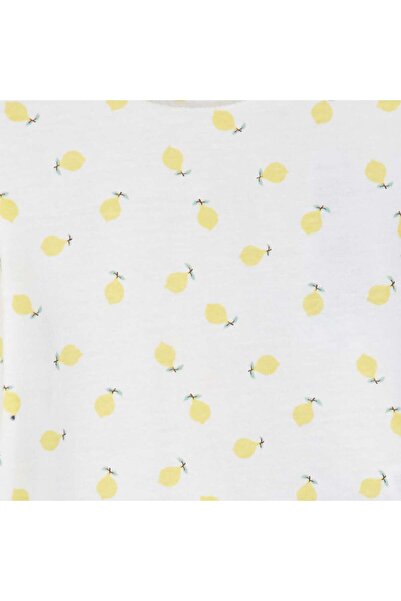 KIABI T-shirt with short ruffled sleeves WHITE