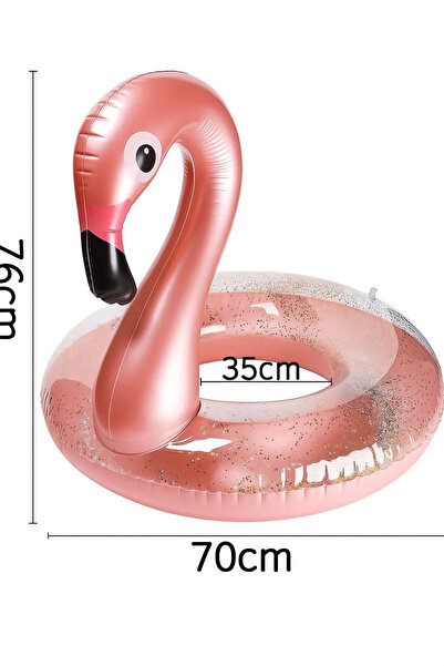 LRS STORE Children's Ring Float 3-9 Years Old Flamingo Sequined Girls Pool Se...