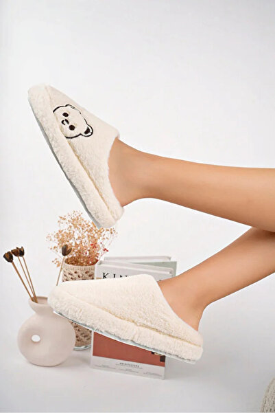 BURAK ALDAY SHOES Γυναικείες παντόφλες για το σπίτι Λούτρινες παντόφλες Παντόφλες προίκας και πακέτο Χωρίς ήχο Χοντρή σόλα