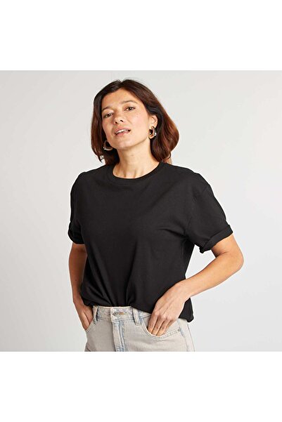KIABI Oversized round neck T-shirt BLACK