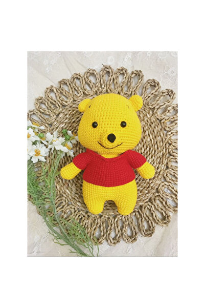 Fatio Handmade Crochet Pooh Bear Doll – 23cm Plush Toy from Winnie the Pooh