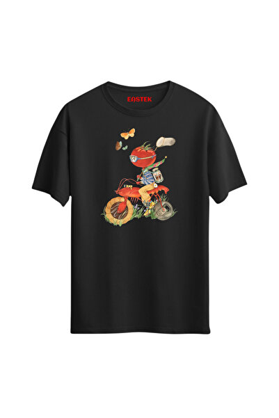 Açık Garaj تي شيرت مطبوع عليه Food Bike، تي شيرت رجالي، تي شيرت نسائي، تي شير...