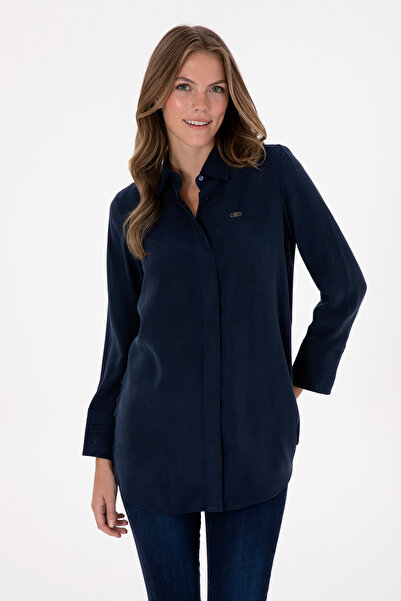 U.S. Polo Assn. Kadın Lacivert Uzun Kollu Gömlek 50299622-VR033