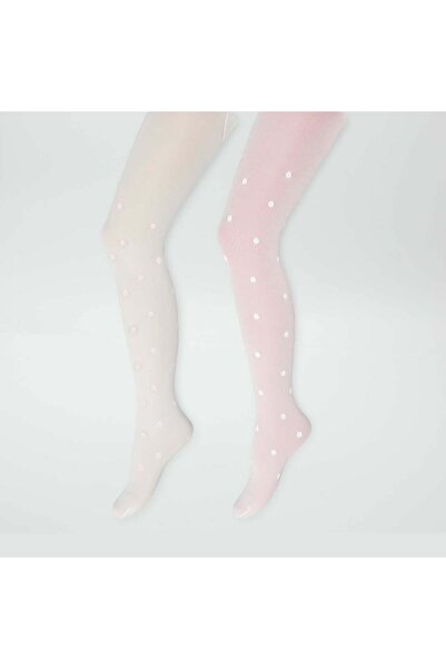 KIABI عبوة من زوجين من الجوارب الضيقة الأنيقة وخفيفة الوزن باللون الأبيض