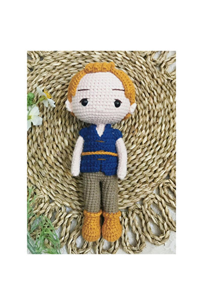 Fatio Handmade Crochet Prince Doll – 23cm Soft Plush Toy