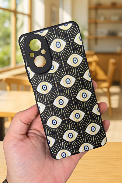 Vip Case REALME 12 LİTE Uyumlu Evıl Eye Desenli Silikon Darbe Emici Klasik Korumalı Rubber Kılıf