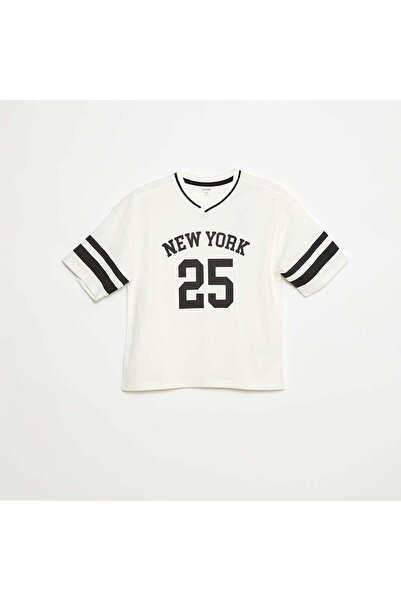 KIABI Baseball style T-shirt WHITE