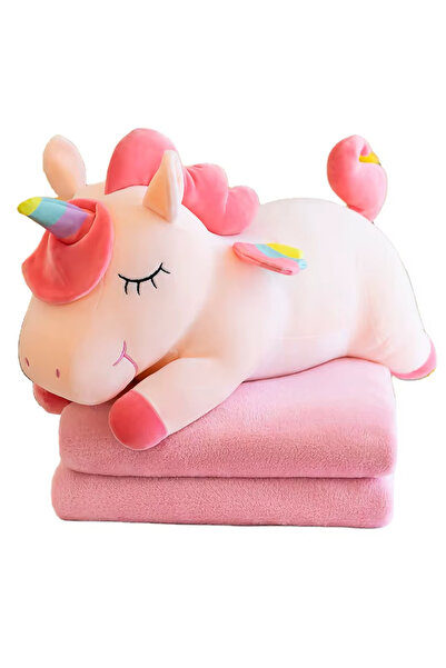 RCO Inorog din Plus 50 cm cu Paturica Moale 155x105 cm – Jucarie de Imbratisat, WJ6215B