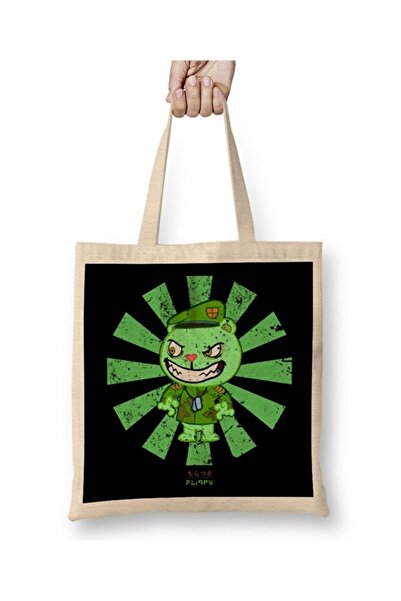 Toyaso Υφασμάτινη τσάντα Fliqpy Retro Japanese Flippy Happy Tree Friends με μ...