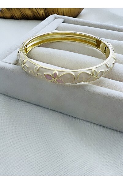 VNS Accessories سوار بتصميم زهور مينا عتيق