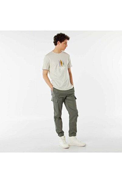 KIABI Printed slogan T-shirt GREY