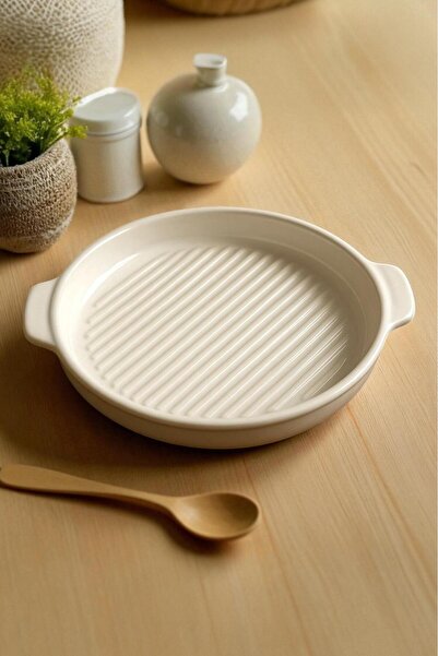 Sezka Life Kulplu Yuvarlak Izgara Kabı Fırın Kabı Izgara Taban Fırın Kek Kalıbı