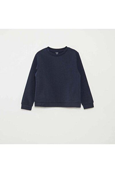 KIABI سويت شيرت فرنسي عادي برقبة دائرية باللون الأزرق