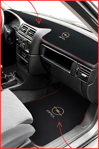 TUSBA MARKET Opel Vectra A Kasa Uyumlu Nakışlı Oto Halı Paspas & Torpido Kapl...