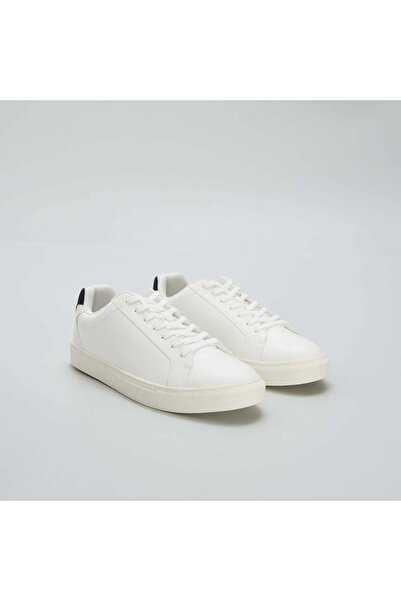 KIABI Textured low-top trainers white