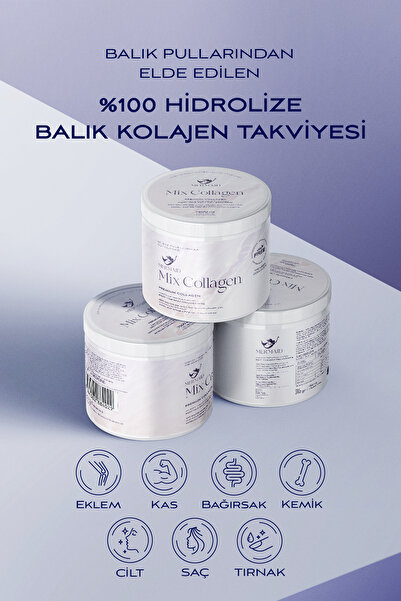 Mermaid Collagen Mix Collagen Fish Collagen, Hyaluronic Acid, Biotin, C Vit. Copper Zinc Mango & Pineapple Aroma - 8 Weeks